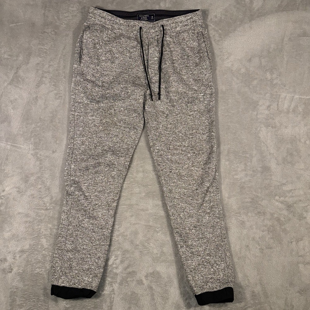 Abercrombie & Fitch Men's Medium Gray Heathered Joggers Sweatpants Workout